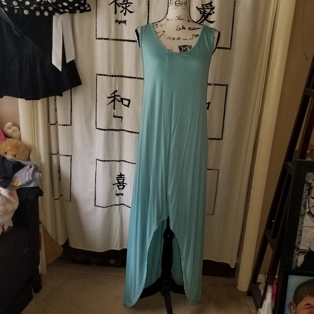 Long blue dress